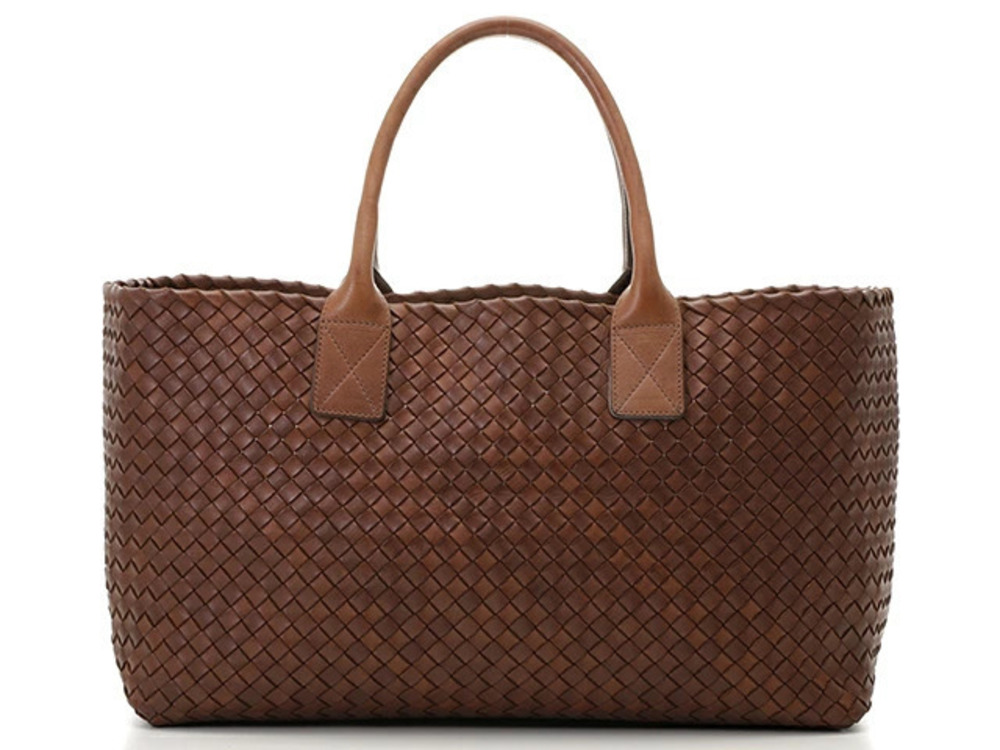 BOTTEGA VENETA Bag Tote Intrecciato Cabas Brown Leather